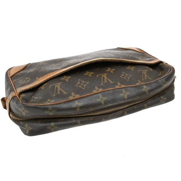 LOUIS VUITTON Compiegne 28 Clutch Bag Monogram Leather Brown GHW M51845 63KB271 - Picture 5 of 15